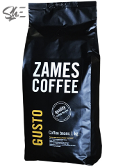 Кофе в зернах ZAMES Gusto 1 кг | 50% Арабики