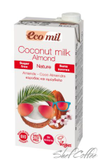 Растительное органическое молоко кокос-миндаль без сахара 1л.